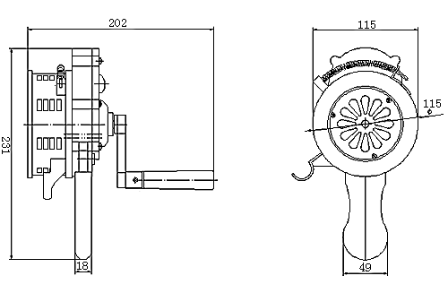 LK-100P hand operated siren